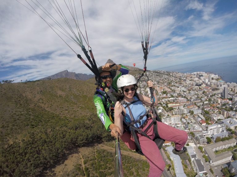 paragliding off Signal Hill